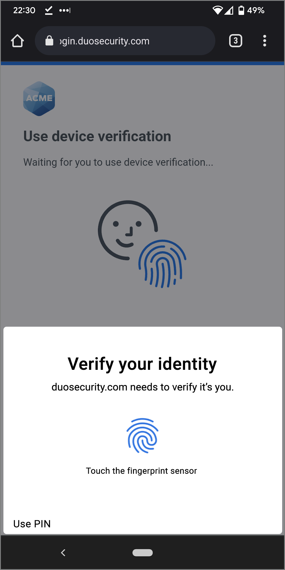 Duo Passwordless Device Verification Login