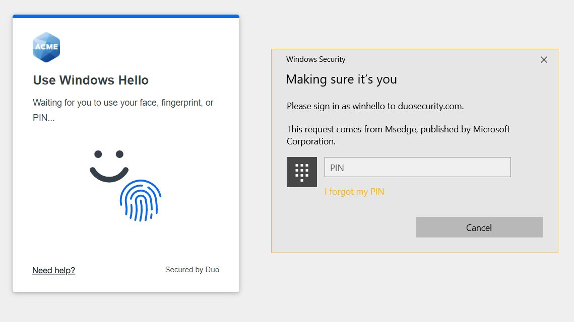 Duo Passwordless Face ID Login