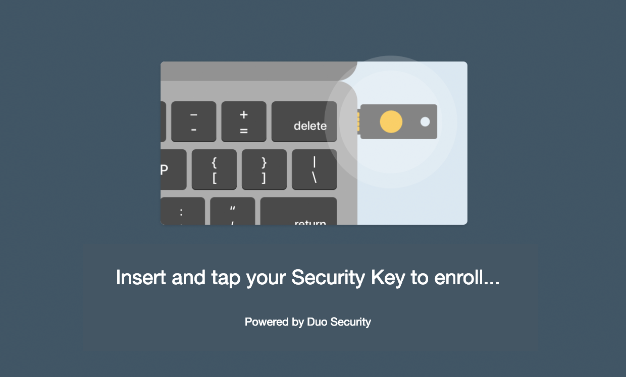 Security Key Prompt