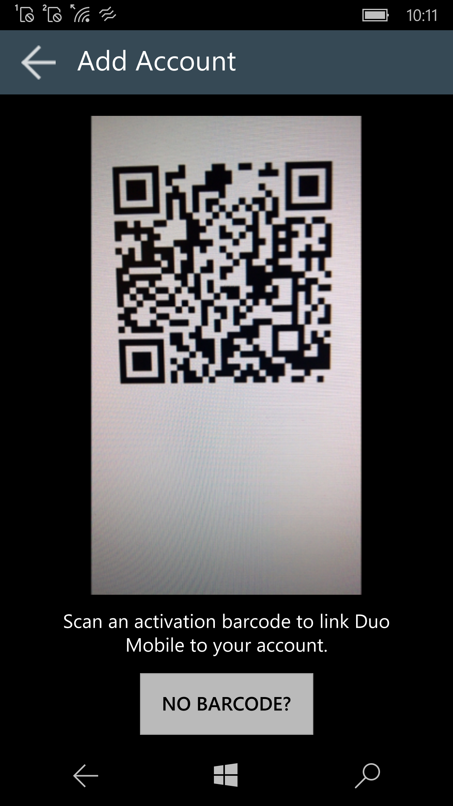 Duo Mobile Account Activation
