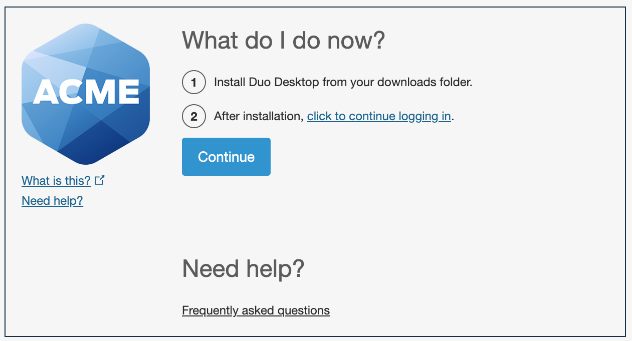 Continue login after Duo Desktop Install