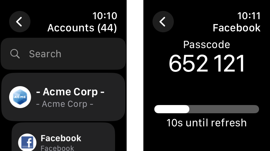 Generate a Passcode on Apple Watch