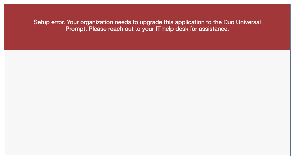 Traditional Duo Prompt Setup Error