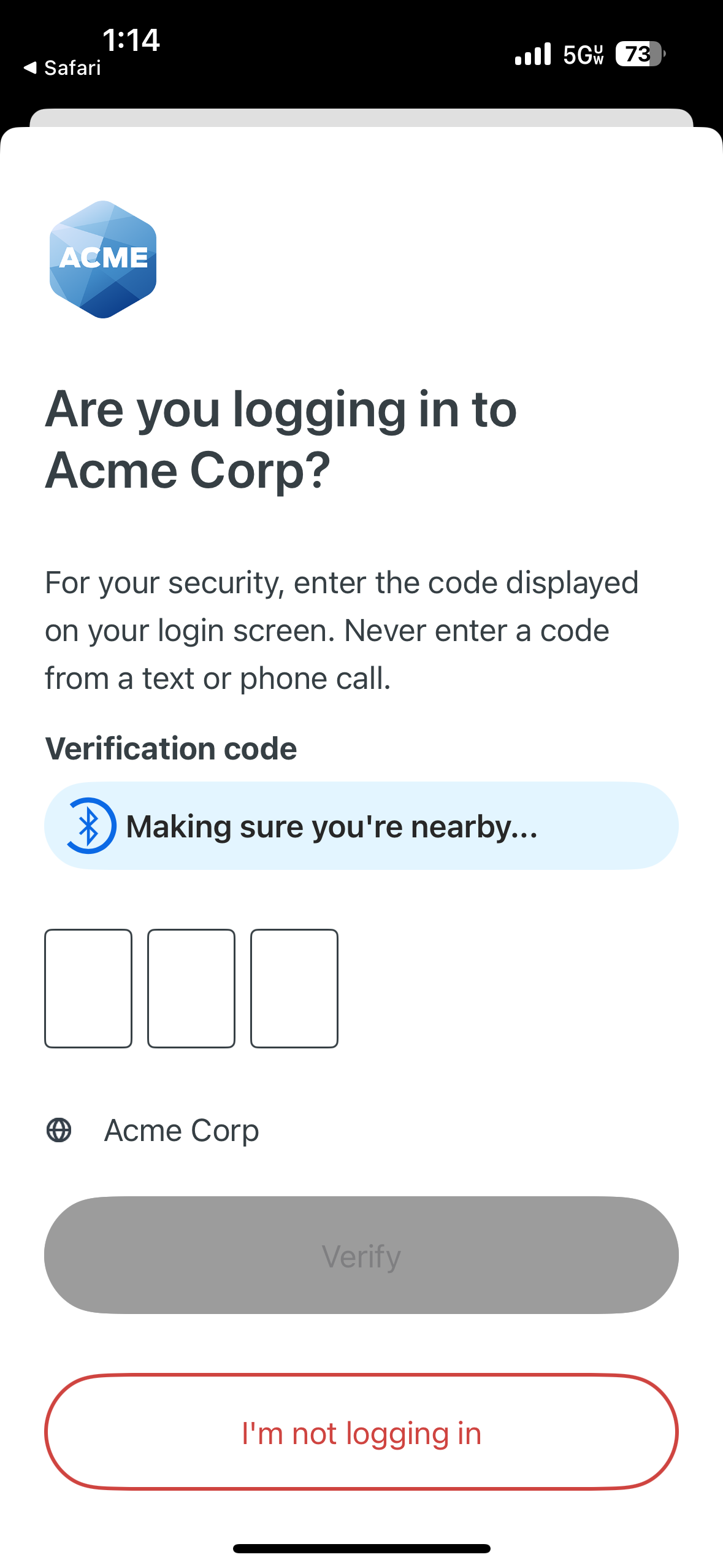 Verified Duo Push Bluetooth Checking Proximity