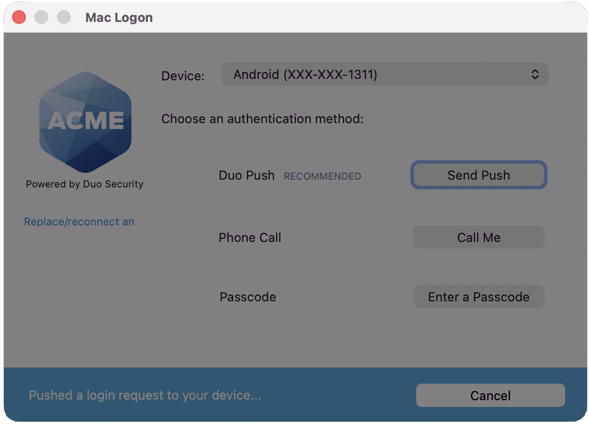 macOS Automatic Duo Push