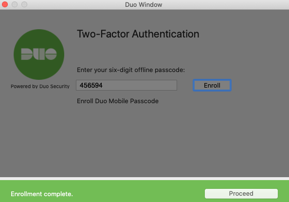 Duo Offline Access Activation - Finish