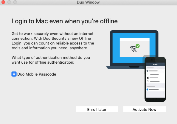 Duo Offline Access Activation - Start