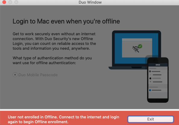 User Denied Duo Offline Access