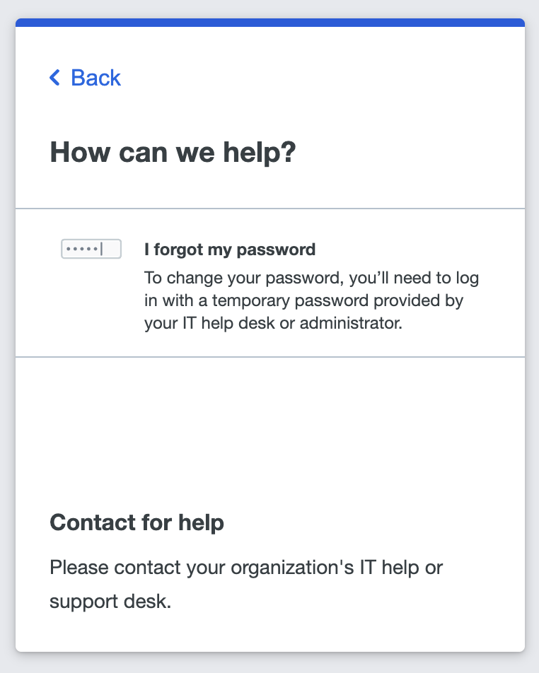 Duo Single Sign-On Forgot Password