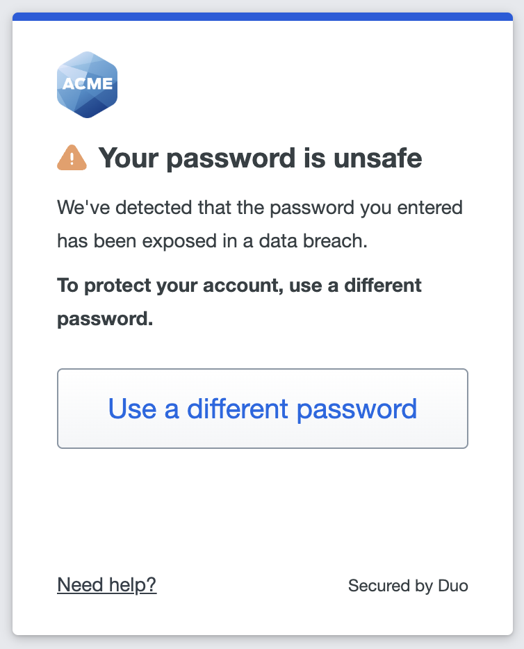 Unsafe Password