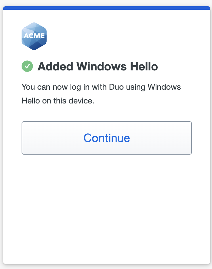 Windows Hello Added