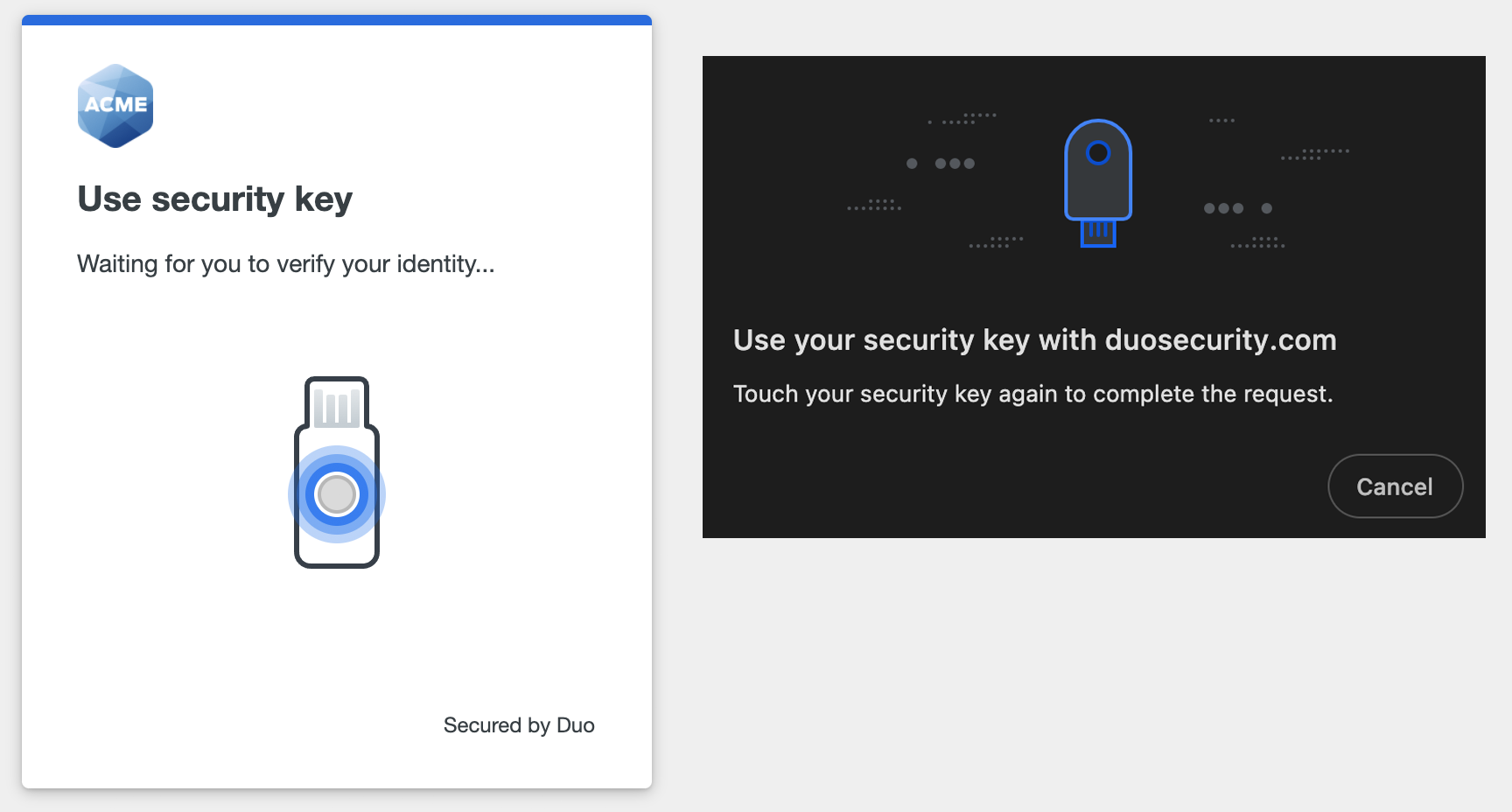 Chrome Security Key Confirmation