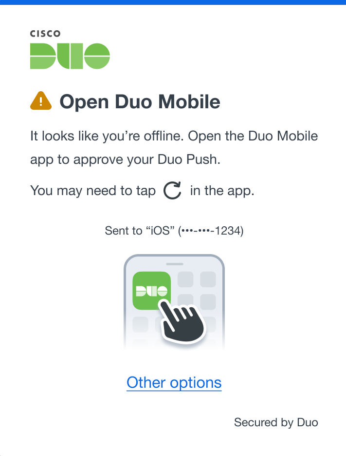 Offline Access for Passwordless OS Logon Open Duo Mobile
