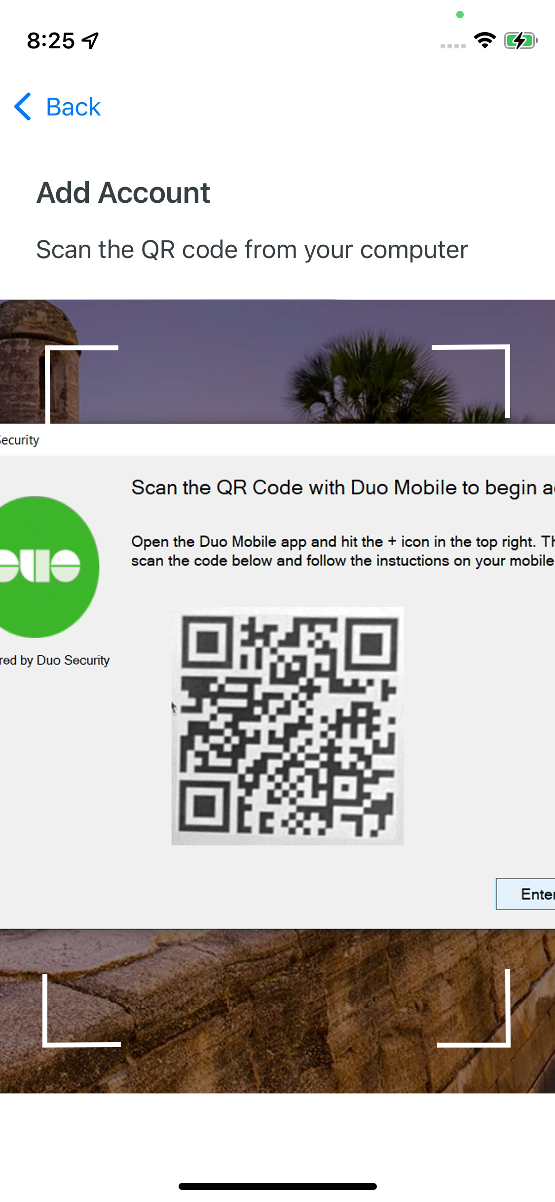 Duo Offline Access Activation - Scan QR Code