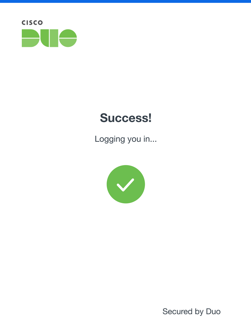 Passwordless OS Logon Success