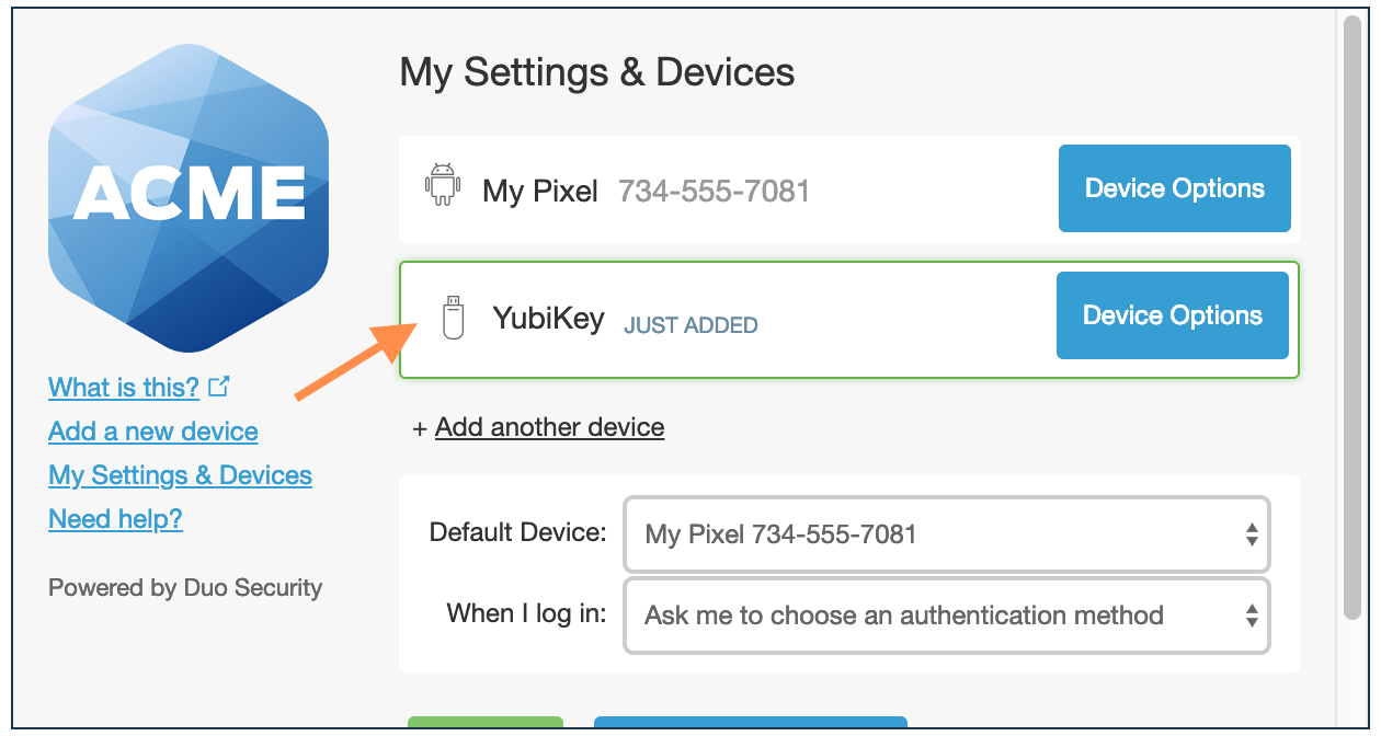 Use Security Keys With The Traditional Duo Prompt Guide To Two Factor Authentication Duo