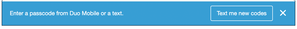 Request SMS Passcodes in Duo Prompt