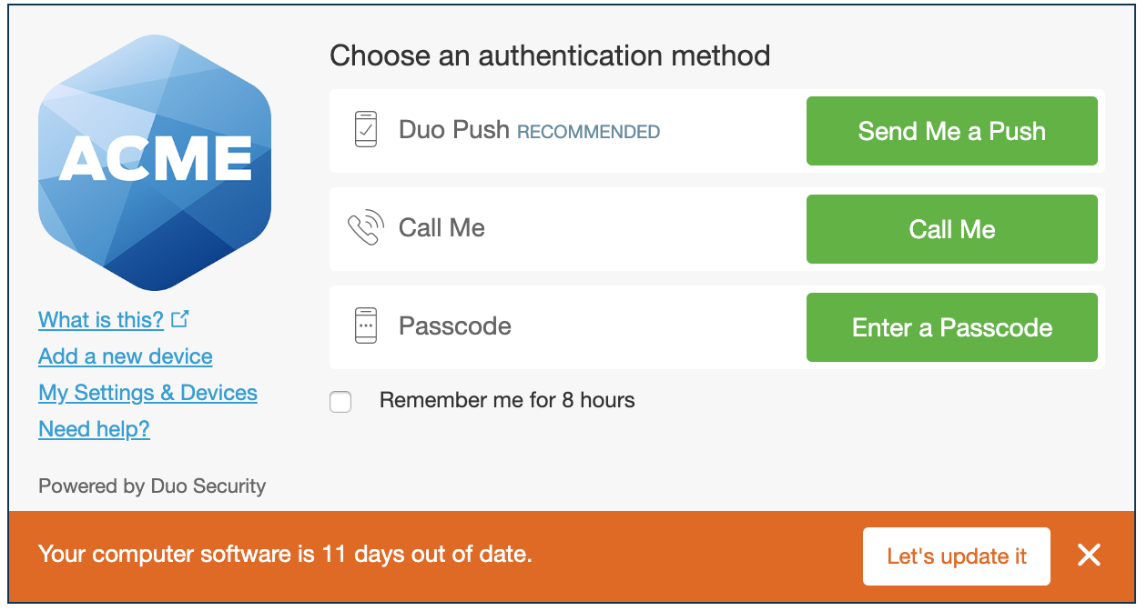 disable notifications for two factor authentication in os x