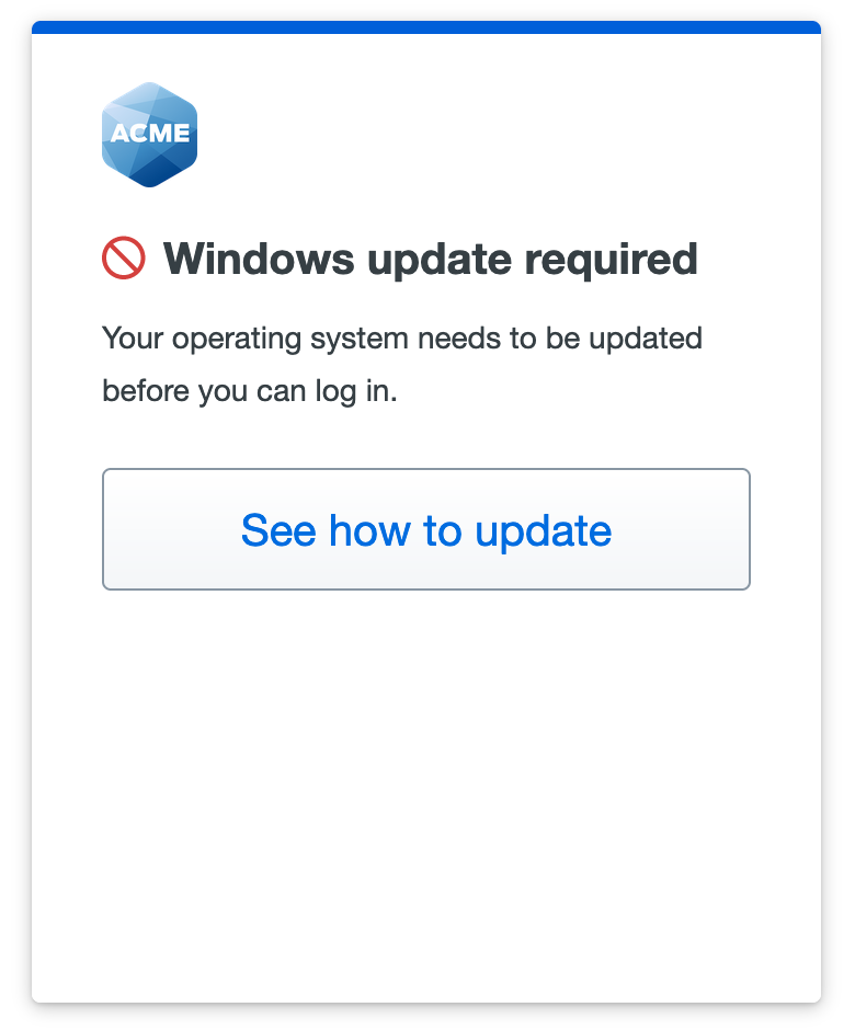 Duo Out-of-Date Software Warning from Duo Universal Prompt