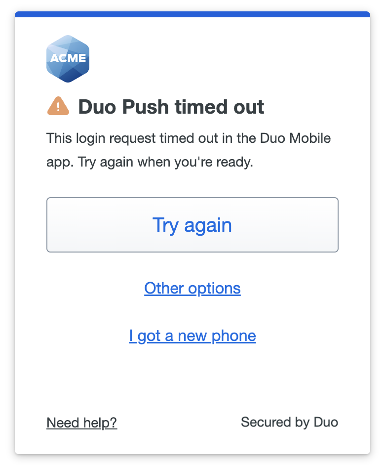 Begin Duo Push Reactivation