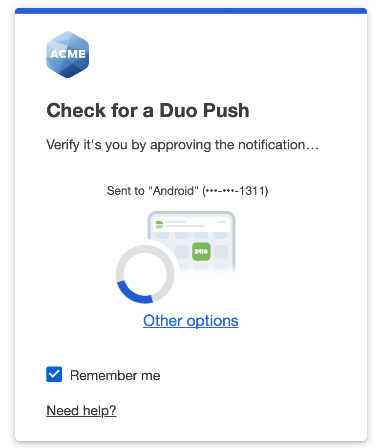 Browser Trust Option for Duo Push